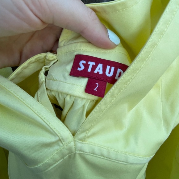 ❌SOLD❌ STAUD Luna Puff Sleeve Peplum Top In Daffodil - Picture 10 of 10